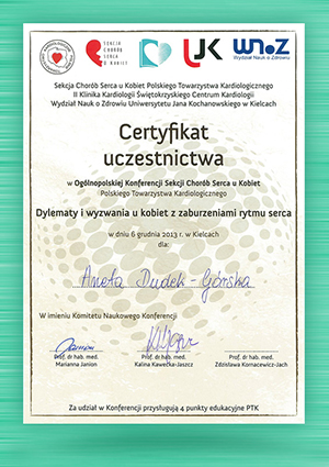 Certyfikat szkolenia
