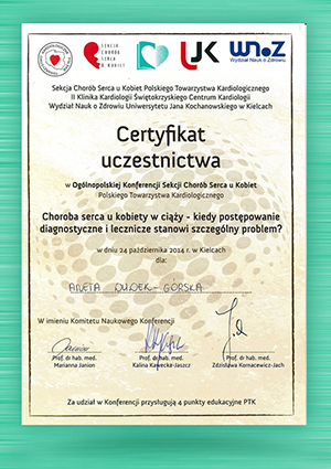 Certyfikat szkolenia