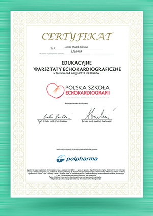 Certyfikat szkolenia